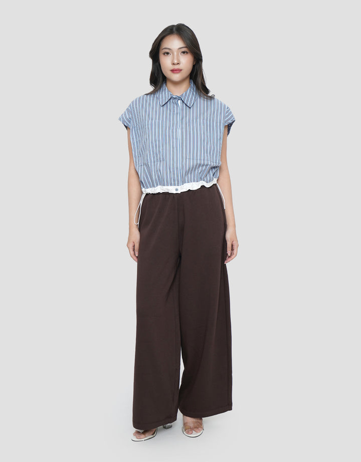 NEVADA STRIPE TOP KEMEJA BOXY WANITA