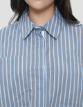 NEVADA STRIPE TOP KEMEJA BOXY WANITA