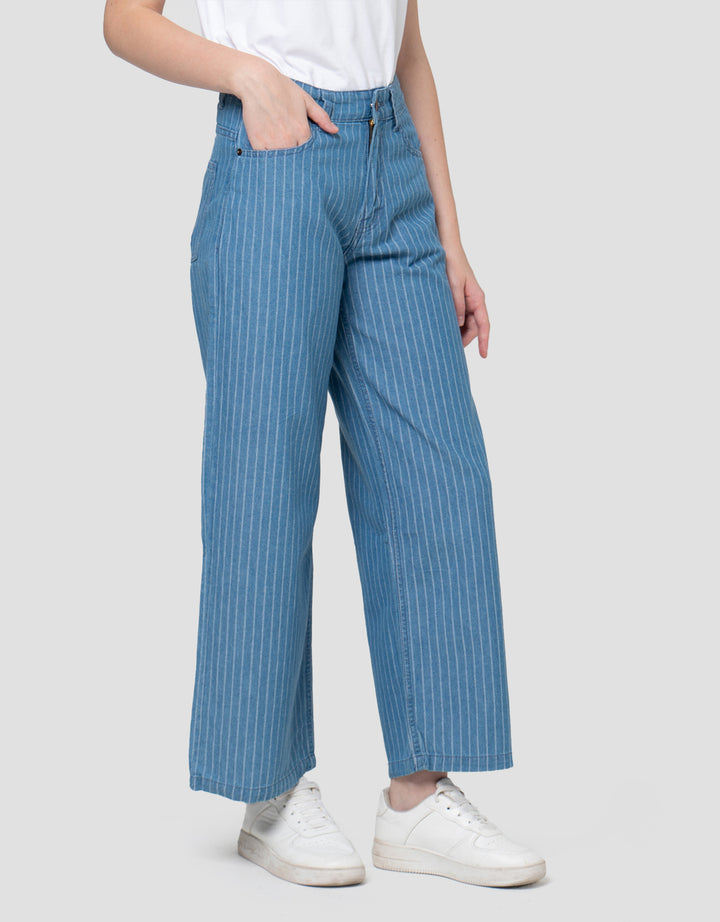 NEVADA STRIPE WIDE CELANA DENIM PANJANG WANITA