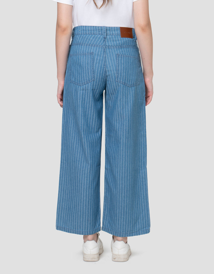 NEVADA STRIPE WIDE CELANA DENIM PANJANG WANITA