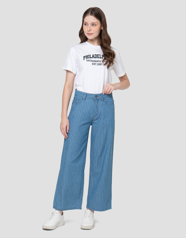 NEVADA STRIPE WIDE CELANA DENIM PANJANG WANITA