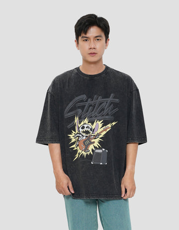 DISNEY STITCH GUITAR KAOS OVERSIZE PRIA