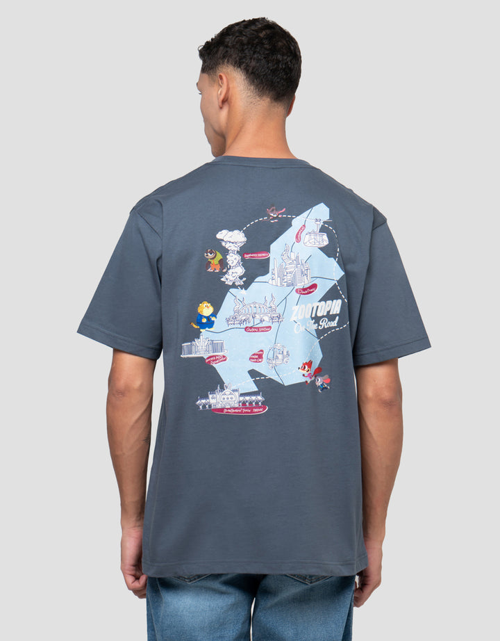 DISNEY ZOOTOPIA BACK PRINT KAOS PRIA