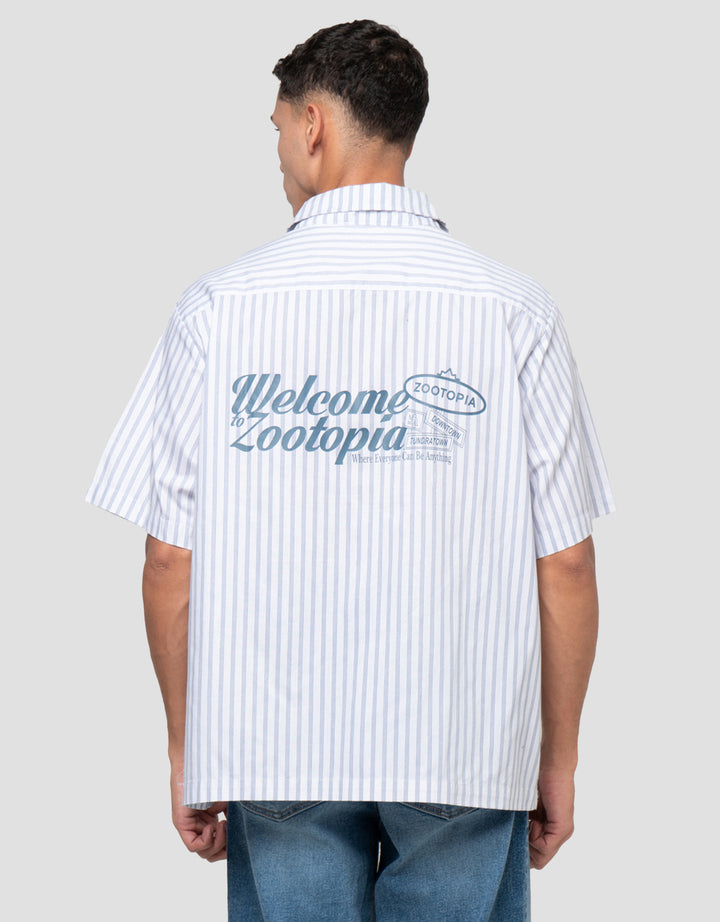 DISNEY BOXY STRIPES ZOOTOPIA KEMEJA PRIA