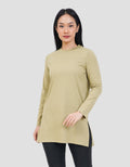 SUKO KERAH BULAT LENGAN PANJANG KAOS WANITA