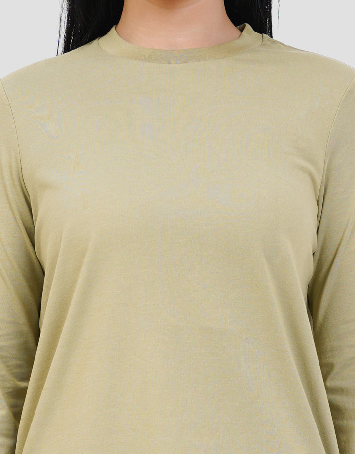 SUKO KERAH BULAT LENGAN PANJANG KAOS WANITA