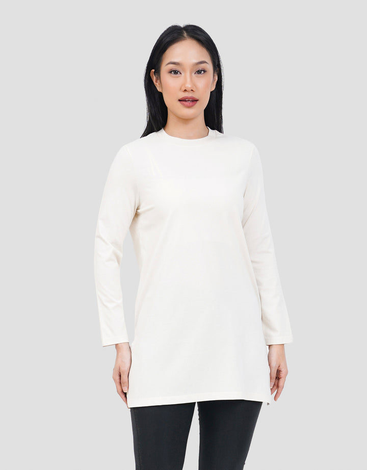 SUKO KERAH BULAT LENGAN PANJANG KAOS WANITA