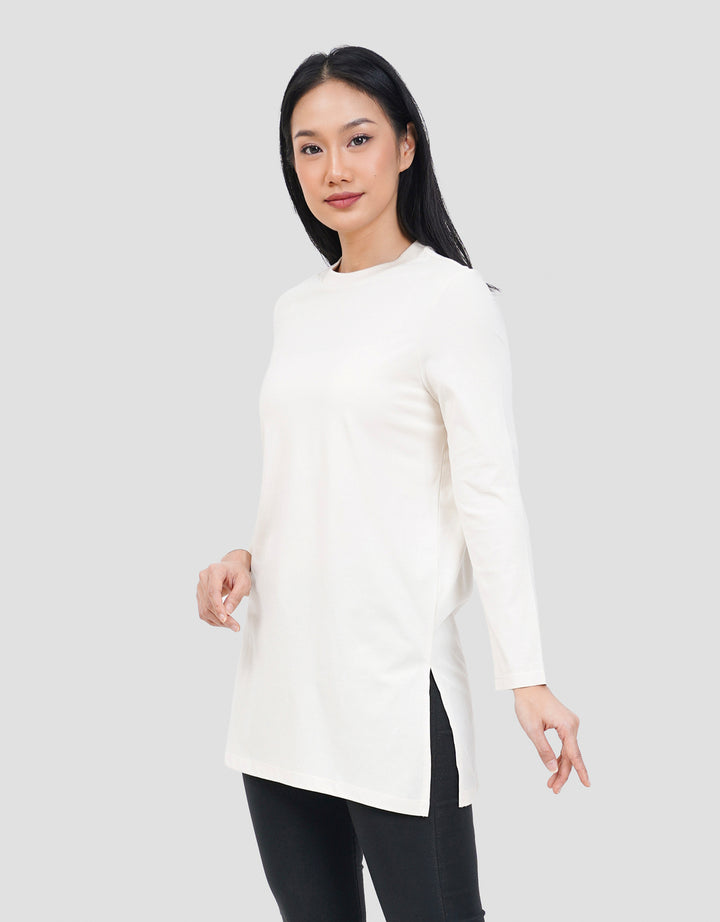 SUKO KERAH BULAT LENGAN PANJANG KAOS WANITA