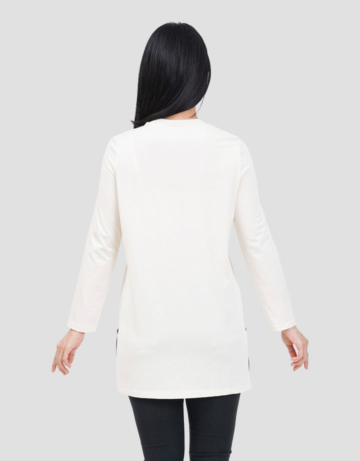 SUKO KERAH BULAT LENGAN PANJANG KAOS WANITA