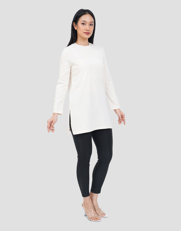 SUKO KERAH BULAT LENGAN PANJANG KAOS WANITA
