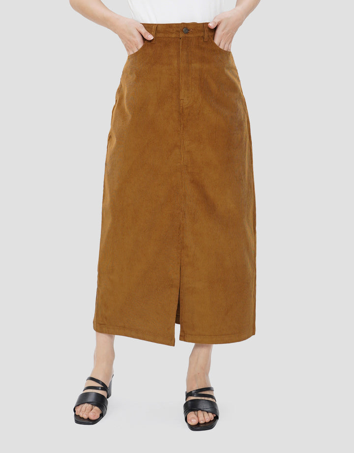 SUKO ROK MIDI CORDUROY WANITA
