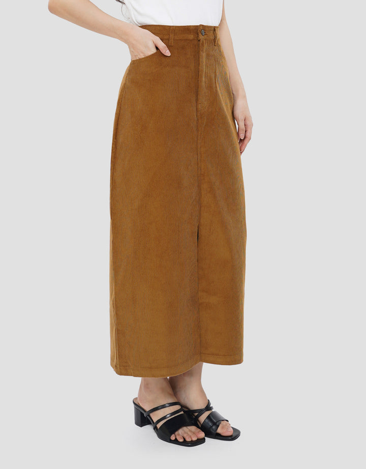 SUKO ROK MIDI CORDUROY WANITA