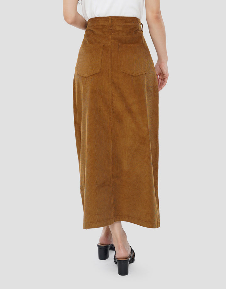SUKO ROK MIDI CORDUROY WANITA