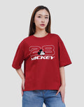 Disney Boxy Print Mickey Mouse Racing Kaos Wanita