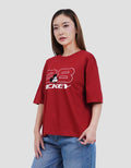 Disney Boxy Print Mickey Mouse Racing Kaos Wanita
