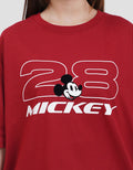 Disney Boxy Print Mickey Mouse Racing Kaos Wanita