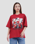 Disney Print Mickey Mouse Racing Kaos Oversize Wanita