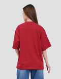 Disney Print Mickey Mouse Racing Kaos Oversize Wanita