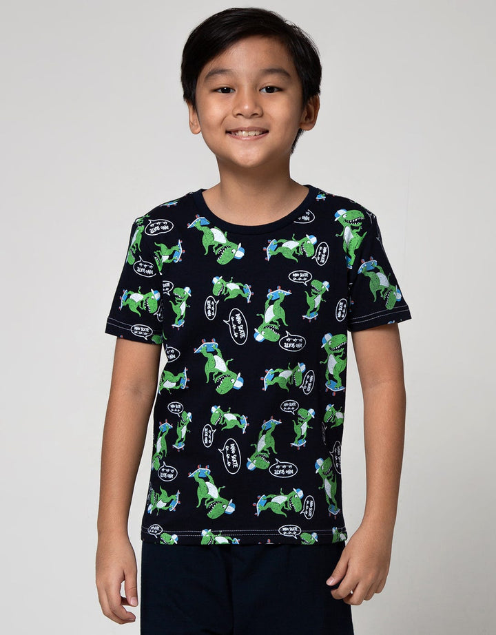 Little M Dino Full Print Kids T-Shirt