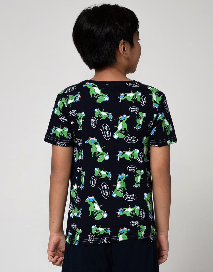 Little M Dino Full Print Kids T-Shirt