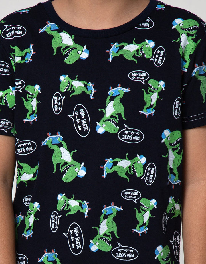 Little M Dino Full Print Kids T-Shirt