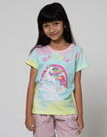 Little M Unicorn Print Kaos Anak Perempuan