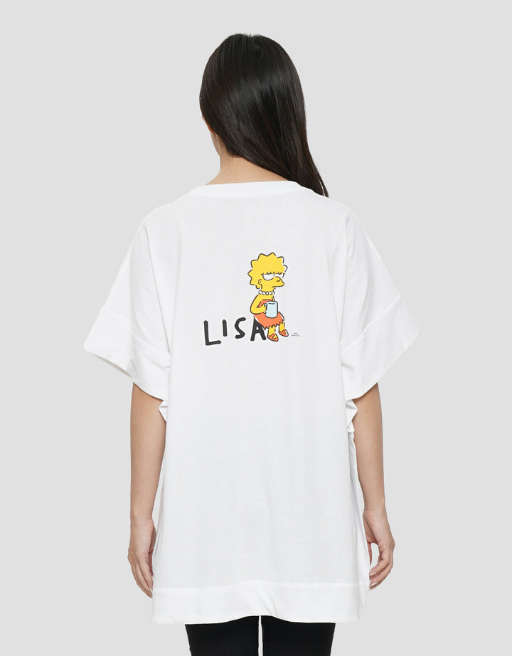 SUKO THE SIMPSONS BACK PRINT LISA KAOS WANITA