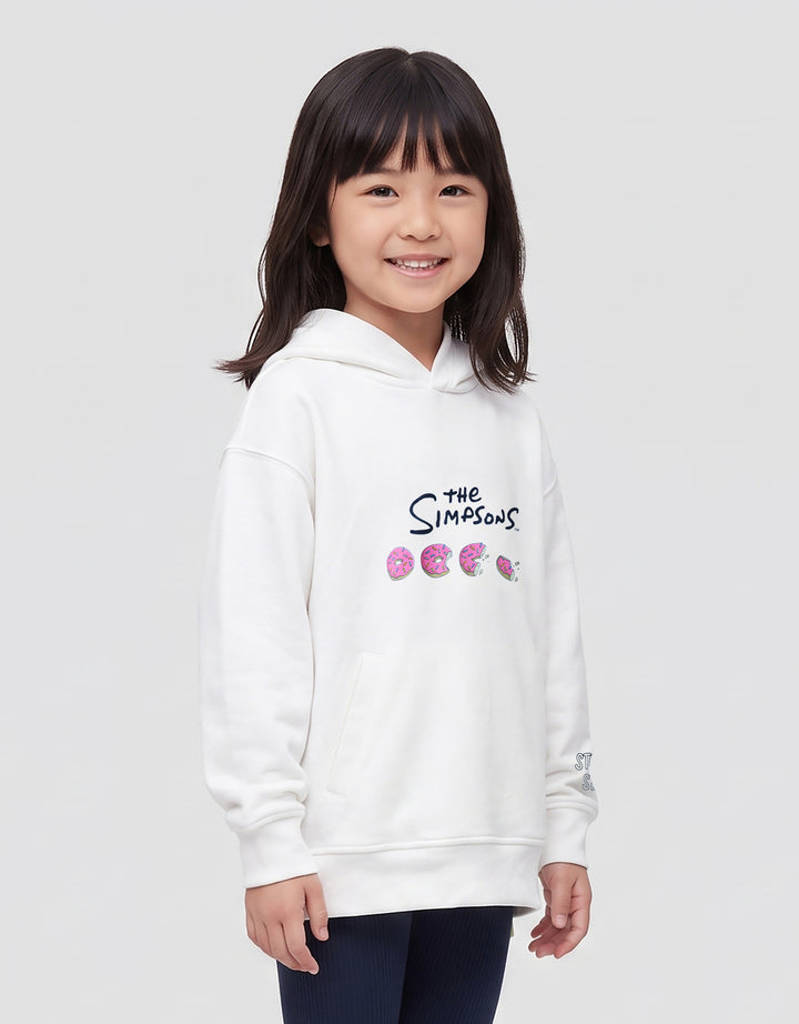 SUKO THE SIMPSONS PRINT DONUTS JAKET HOODIE WANITA