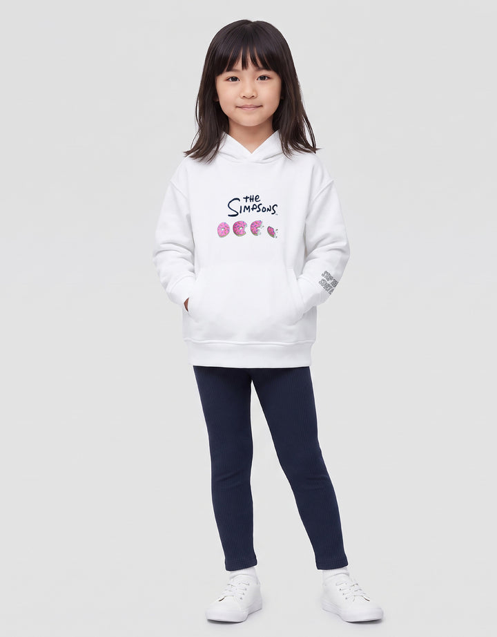 SUKO THE SIMPSONS PRINT DONUTS JAKET HOODIE WANITA