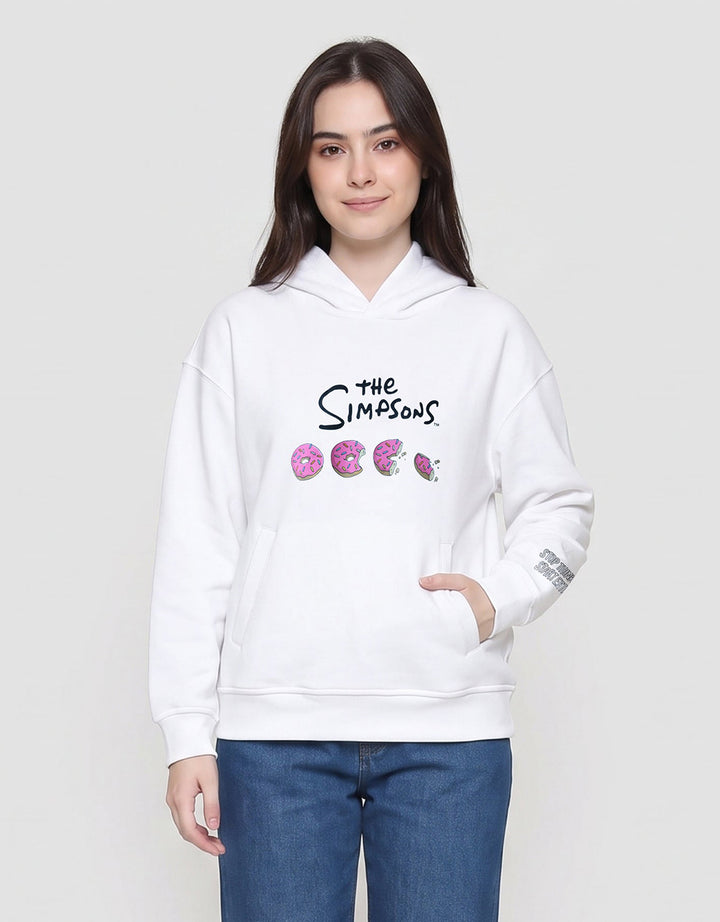Suko The Simpsons Print Donuts Jaket Hoodie Wanita