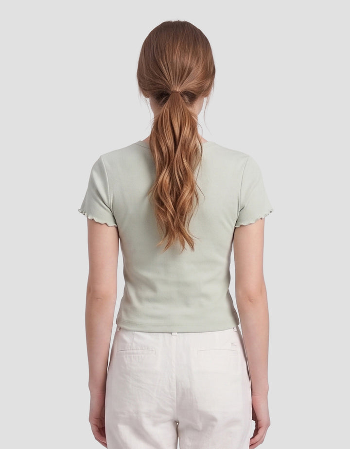 SHE'SENSE ENCORE BRODERIE RIB KAOS WANITA