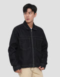 COLE COLLAR ZIPPER JAKET JEANS PRIA