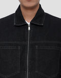 COLE COLLAR ZIPPER JAKET JEANS PRIA