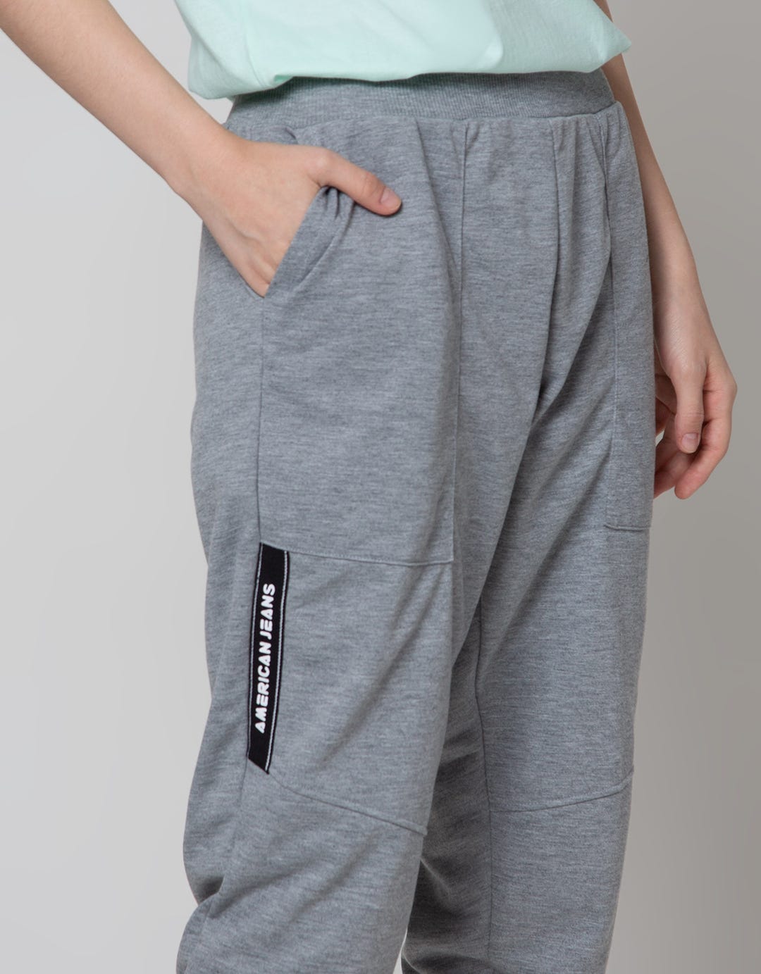 American Jeans Cut Ribbon Jogger Pants Wanita