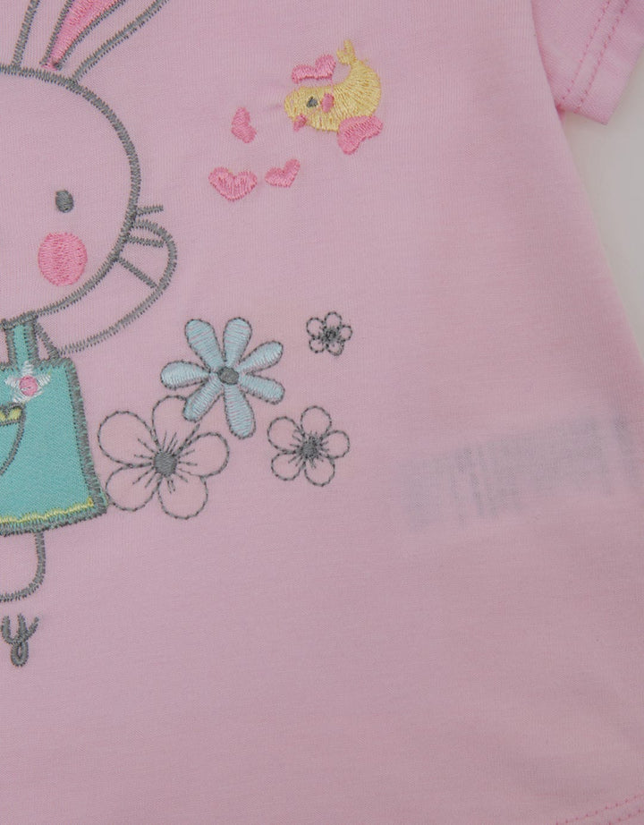 Pipiniko Short Sleeve T-Shirt Top Bunny Tiny Bloom