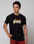 Freeride T-Shirt Pria Black Futuristic Crash Splash
