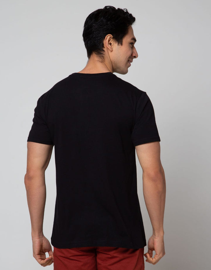 Freeride T-Shirt Pria Black Futuristic Crash Splash