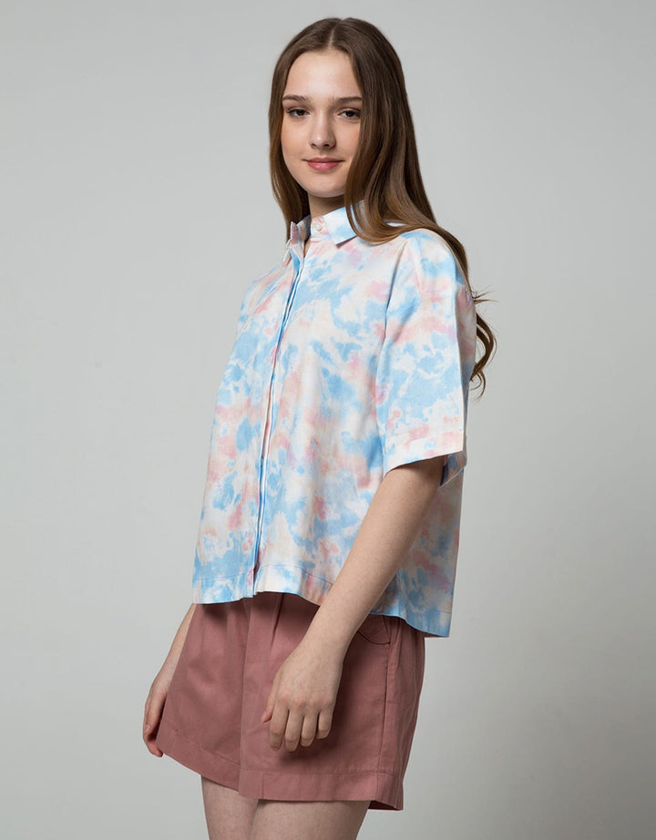 Nevada Short Sleeve Shirt Crop Cotton Brush