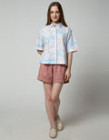 Nevada Short Sleeve Shirt Crop Cotton Brush