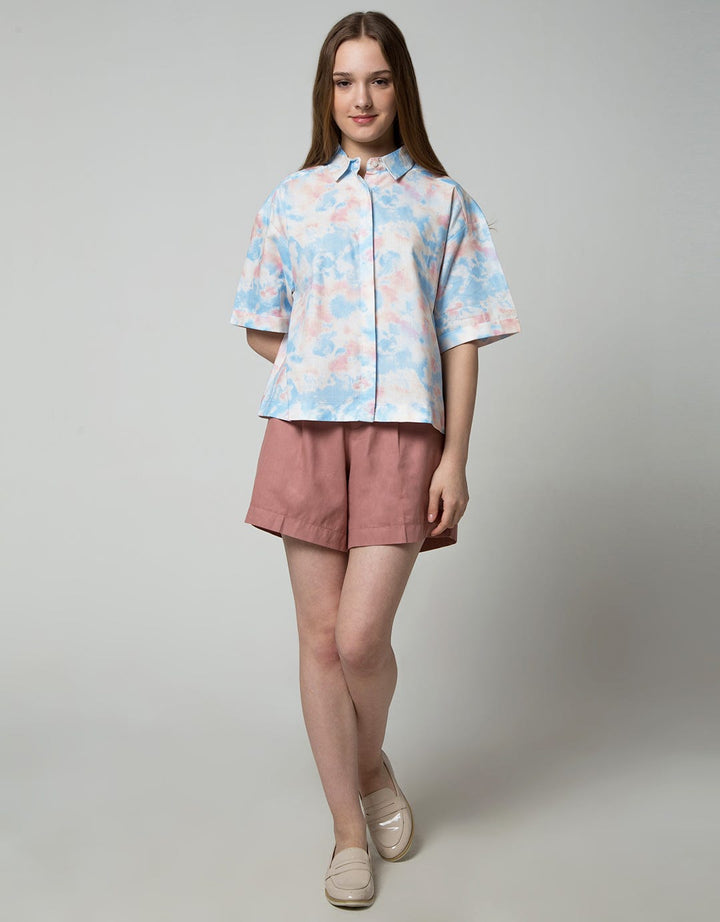 Nevada Short Sleeve Shirt Crop Cotton Brush