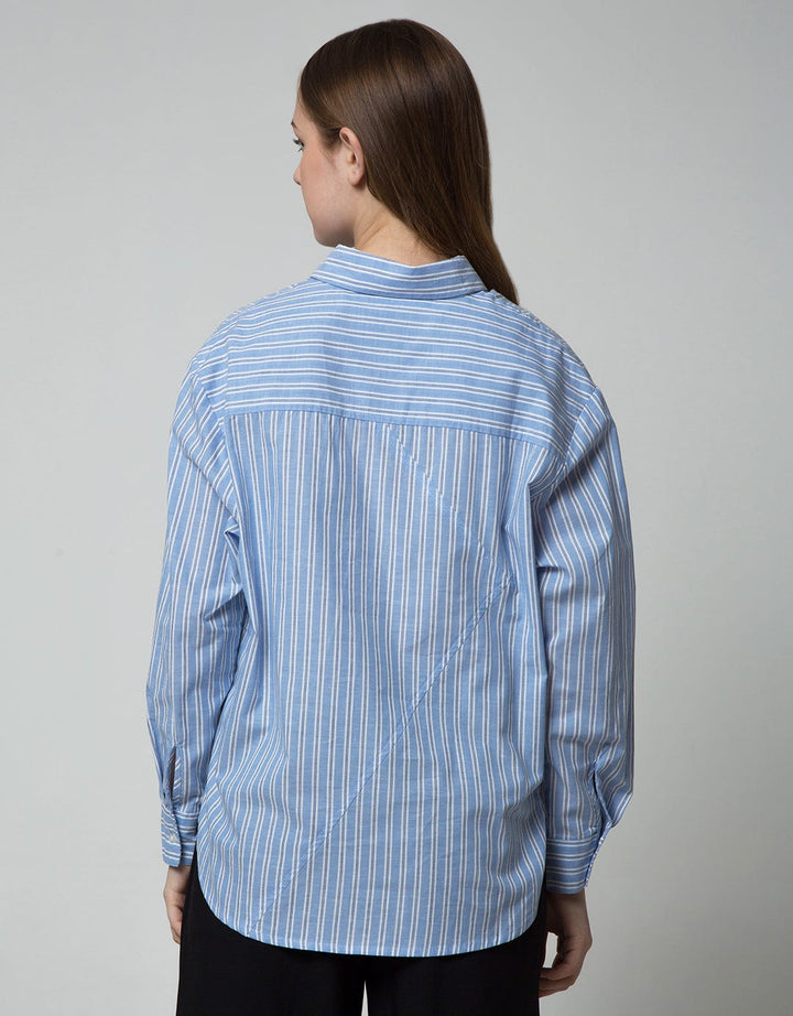 Nevada Stripes Top Kemeja Wanita