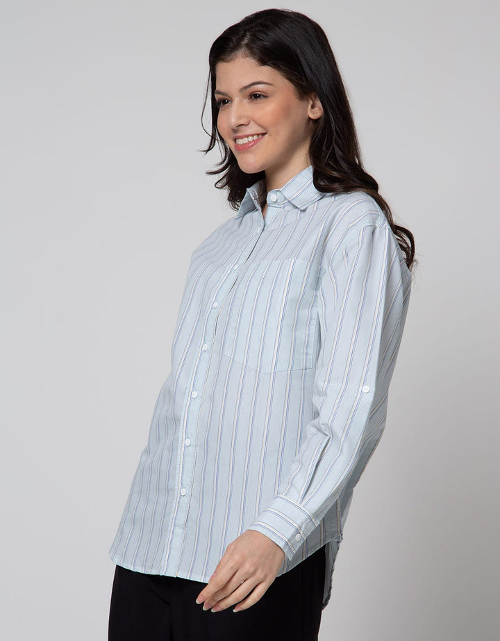 Nevada Kemeja Lengan Panjang Top Stripe Yd