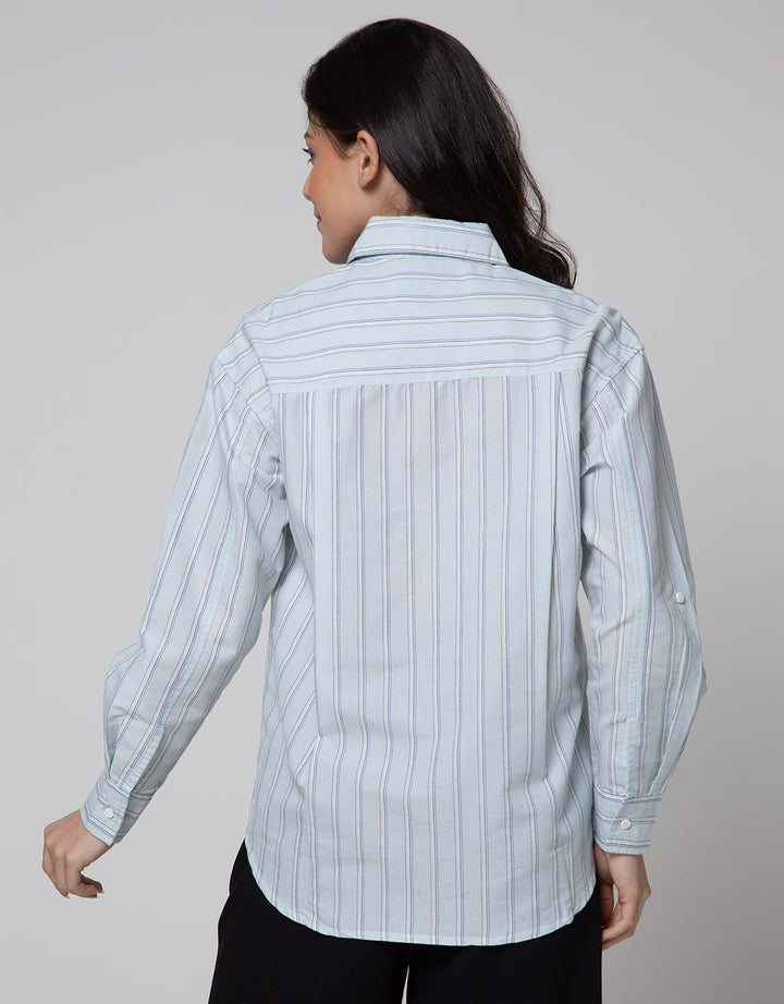 Nevada Kemeja Lengan Panjang Top Stripe Yd
