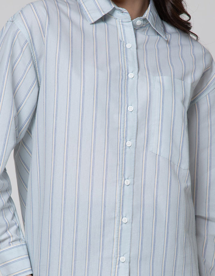 Nevada Kemeja Lengan Panjang Top Stripe Yd