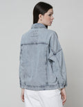 Nevada Denim Jacket Crop Finished Hem
