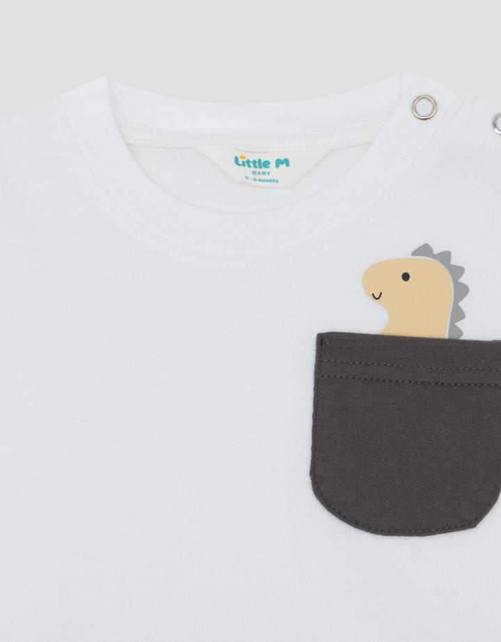 LITTLE M SLEVELESS WITH POCKET DINO PAKAIAN SETELAN BAYI