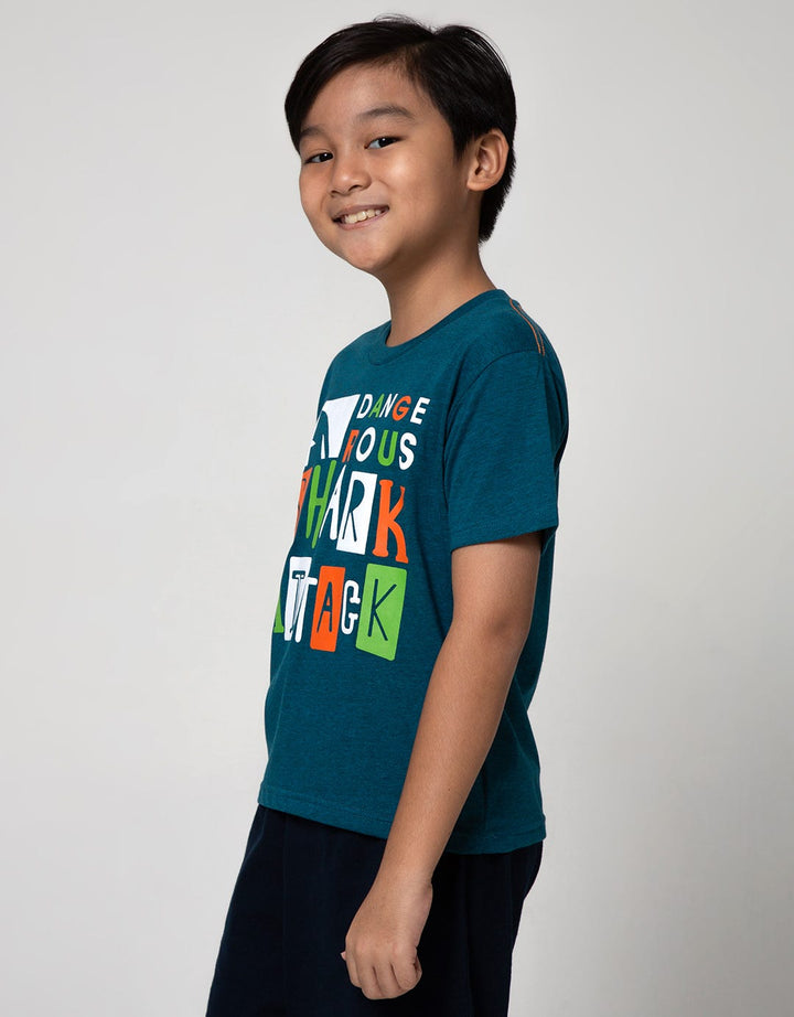 Little M Short Sleeve Dangerous Shark T-Shirt