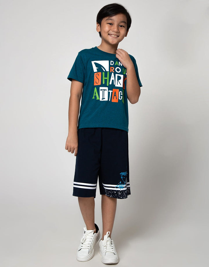 Little M Short Sleeve Dangerous Shark T-Shirt