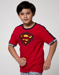 Character Superman Logo Ribbon Short Sleeve T-Shirt