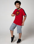 Character Superman Logo Ribbon Short Sleeve T-Shirt